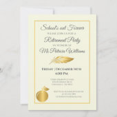 Elegante leraren gouden pastel verjaardagsfeestje kaart (Voorkant)