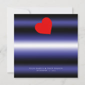 Elegante leren trouwjurk met trots  save the date (Achterkant)