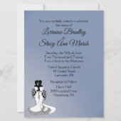 Elegante lesbische trouwuitnodiging kaart (Voorkant)