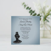 Elegante lesbische trouwuitnodiging kaart (Staand voorkant)