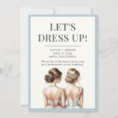 Elegante "Let's Dress Up" bruidsmeisje van eer Kaart (Voorkant)