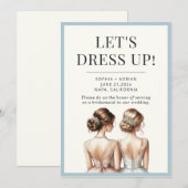 Elegante "Let's Dress Up" bruidsmeisje van eer Kaart (Voorkant / Achterkant)