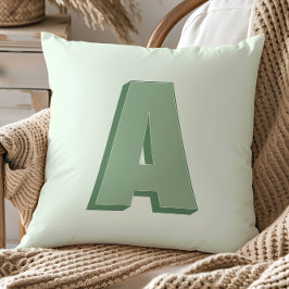 Elegante Letter A Monogram Persoonlijke Initiaal Kussen