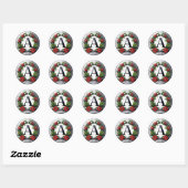 Elegante Letter A Monogram Ronde Sticker (Vel)
