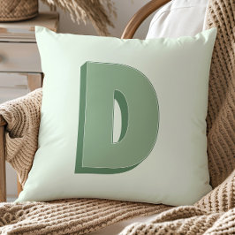 Elegante Letter D Monogram Persoonlijke Initiaal Kussen