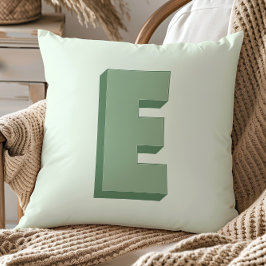 Elegante Letter E Monogram Persoonlijke Initiaal Kussen