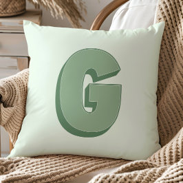 Elegante Letter G Monogram Persoonlijke Initiaal Kussen