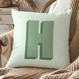 Elegante Letter H Monogram Persoonlijke Initiaal Kussen