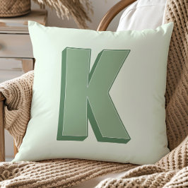 Elegante Letter K Monogram Persoonlijke Initiaal Kussen