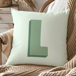 Elegante Letter L Monogram Persoonlijke Initiaal Kussen