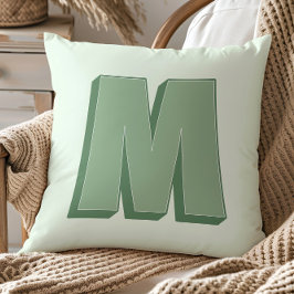 Elegante Letter M Monogram Persoonlijke Initiaal Kussen