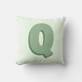 Elegante Letter Q Monogram Persoonlijke Initiaal Kussen