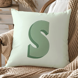 Elegante Letter S Monogram Gepersonaliseerde Initi Kussen