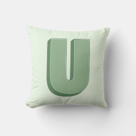 Elegante Letter U Monogram Persoonlijke Initiaal Kussen