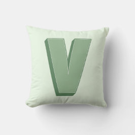 Elegante Letter V Monogram Persoonlijke Initiaal Kussen