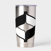 Elegante Letter X Monogram Geïsoleerde Drinkbeker (Links)