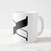 Elegante Letter X Monogram Grote Koffiekop (Voorkant rechts)