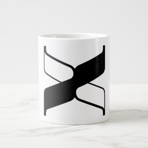 Elegante Letter X Monogram Grote Koffiekop