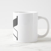 Elegante Letter X Monogram Grote Koffiekop (Rechts)