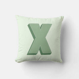 Elegante Letter X Monogram Persoonlijke Initiaal Kussen