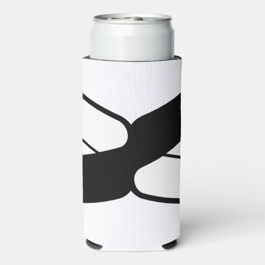 Elegante Letter X Monogram Seltzer Blikjeskoeler (Seltzer Achterkant)