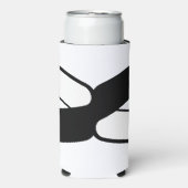 Elegante Letter X Monogram Seltzer Blikjeskoeler (Seltzer Voorkant)