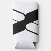 Elegante Letter X Monogram Seltzer Blikjeskoeler (Achterkant)