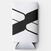 Elegante Letter X Monogram Seltzer Blikjeskoeler (Voorkant)