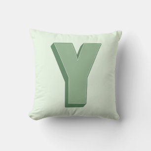 Elegante Letter Y Monogram Persoonlijke Initiaal Kussen