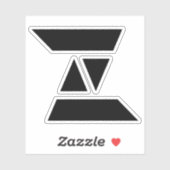 Elegante letter Z monogram. Sticker (Vel)