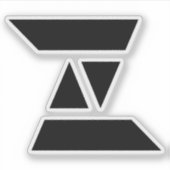 Elegante letter Z monogram. Sticker (Voorkant)