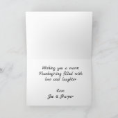 Elegante Lettering Aangepaste Thanksgiving Kaart (Binnen)