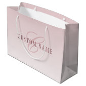 Elegante Lettering & Monogram | Rose Ombre Groot Cadeauzakje (Achterkant Gekanteld)
