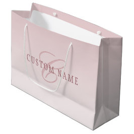 Elegante Lettering & Monogram | Rose Ombre Groot Cadeauzakje