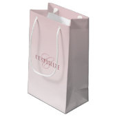 Elegante Lettering & Monogram | Rose Ombre Klein Cadeauzakje (Achterkant Gekanteld)