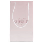 Elegante Lettering & Monogram | Rose Ombre Klein Cadeauzakje (Voorkant)