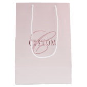 Elegante Lettering & Monogram | Rose Ombre Medium Cadeauzakje (Achterkant)