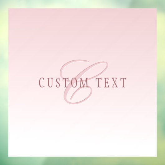 Elegante Lettering & Monogram | Rose Ombre Raamsticker (Vel 3)