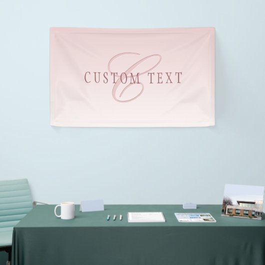 Elegante Lettering & Monogram | Rose Ombre Spandoek (Beurs)