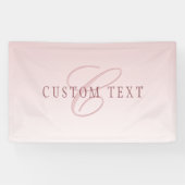 Elegante Lettering & Monogram | Rose Ombre Spandoek (Horizontaal)