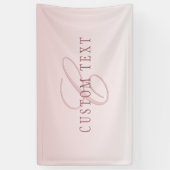 Elegante Lettering & Monogram | Rose Ombre Spandoek (Verticaal)