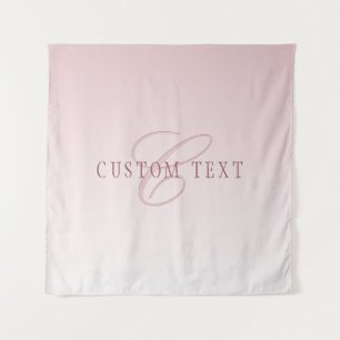 Elegante Lettering & Monogram Rose Ombre Wandkleed