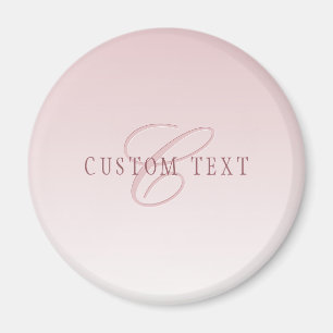 Elegante letters en monogram Rose ombre Magneet