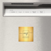 Elegante letters op glanzend goud magneet (Insitu (Vaatwasser))