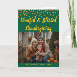 Elegante letterschrift aangepaste Thanksgiving-vou Kaart