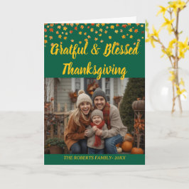 Elegante letterschrift aangepaste Thanksgiving-vou Kaart