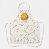 Elegante leuke aangepaste gouden bessen op wit pat schort (Voorkant)