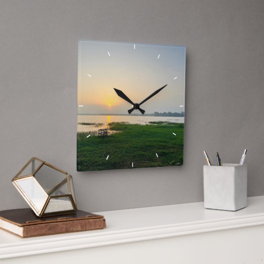 Elegante leuke aangepaste wandklok Voeg uw eigen f (Kantoor)