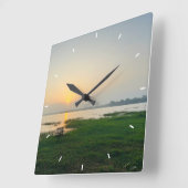 Elegante leuke aangepaste wandklok Voeg uw eigen f (Hoek)