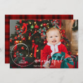 Elegante Leuke Crazy Geweldige Foto Feestdagenkaart (Voorkant / Achterkant)